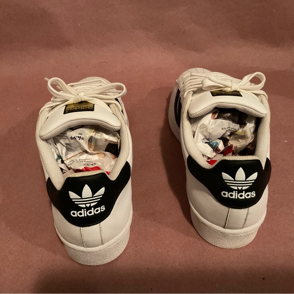Men’s Adidas Superstar Athletic Shoes Size 9M Leather White - Picture 5 of 9